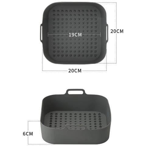 Ciotola In Silicone Per Friggitrice Ad Aria Grey 20 Cm - Foto 2