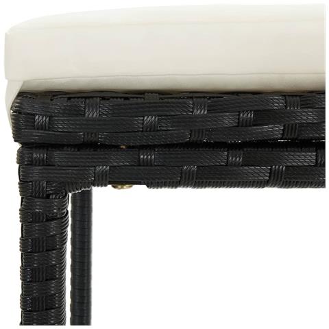 Set Bar da Giardino 7 pz Nero in Legno Acacia e Polyrattan - Foto 9