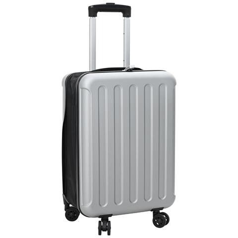 Valigia Pieghevole Rigida 20 pollici Argento 34 x 23 x 55.5 cm ABS - Foto 1