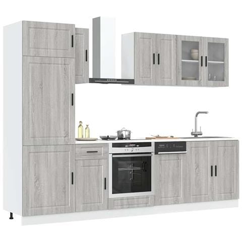 Set Mobili da Cucina 8 pz Kalmar Grigio Sonoma in Truciolato - Foto 2