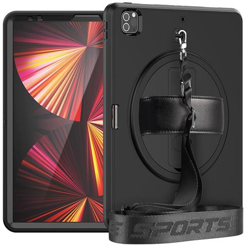 Custodia Per Ipad 9/8/7 10.2"" Con Supporto E Tracolla Nera - Foto 1