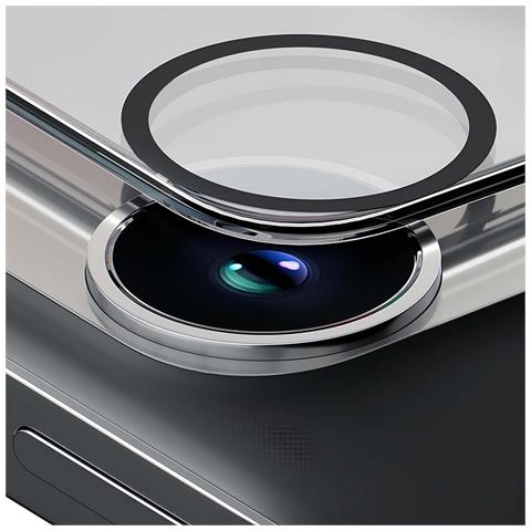 Protezione Obiettivo Fotocamera Per Iphone 15 Pro / 15 Pro Max Copertura Totale, Nero Transparente - Foto 2