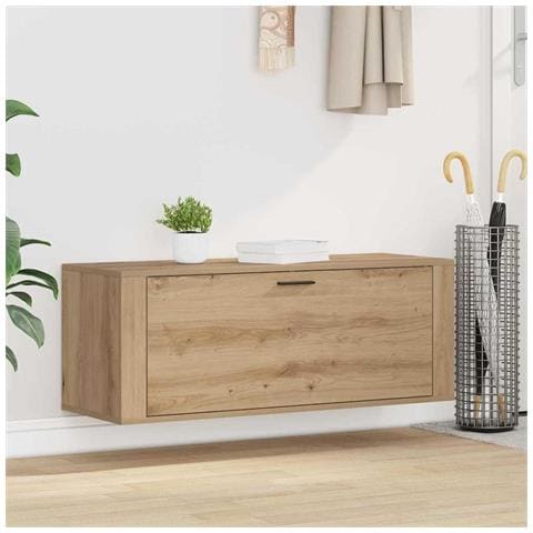 Mobile per scarpe con porta rovere artigianale 100 x 35 x 38 cm - Foto 2