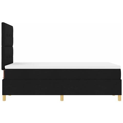 Letto a molle con materasso Nero 120 x 190 cm Tessuto - Foto 9