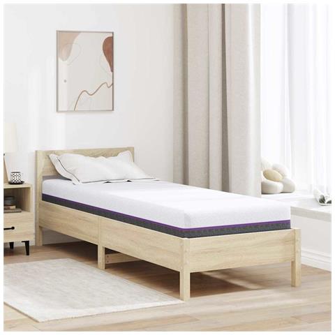 Materasso Bianco e Grigio 70 x 200 cm Schiuma - Foto 2
