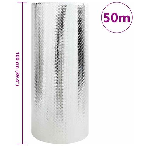 Riflettore di calore per termosifoni Argento 1 x 50 m Alluminio - Foto 5
