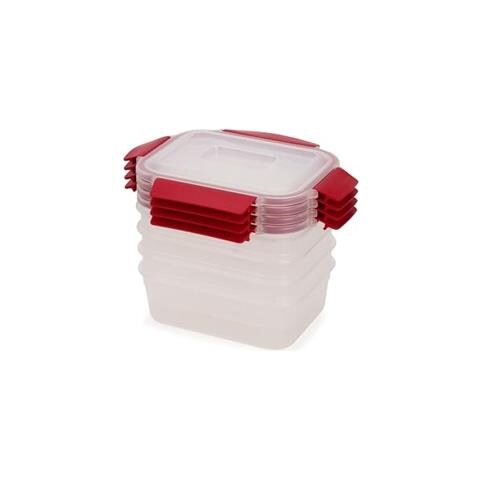 Set Di Contenitori Per Alimenti Nest Lock™ Joseph Joseph Da 4 Pezzi, 1,1 L, Impilabili, Ermetici E A Prova Di Perdite, Adatti Al Microonde E Al Congelatore, Rosso - Foto 1