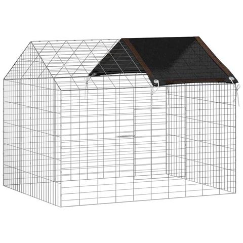 Gabbia per Conigli Argento 400 x 78 x 78 cm Acciaio zincato - Foto 1
