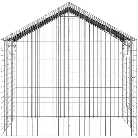 Gabbia per Conigli Argento 400 x 78 x 78 cm Acciaio zincato - Foto 9