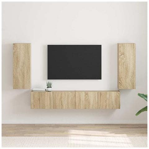 Mobile TV da parete 2 pcs Sonoma 30 x 31 x 80 cm - Foto 2