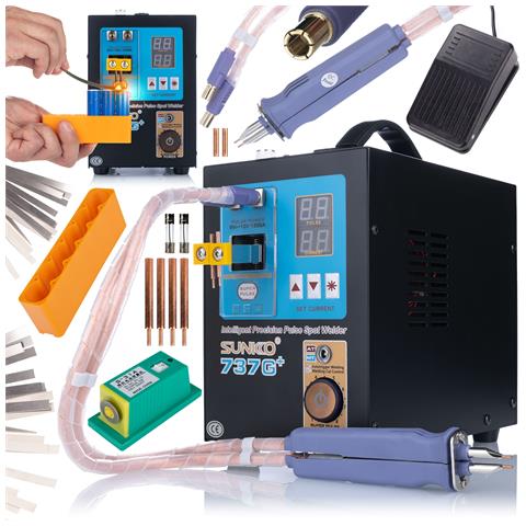 Saldatrice A Punti Sunkko 737g+ - Alta Efficienza E Precisione | 120~1200a, 0,3/0,25 Mm | Per Batterie Litio E Elettronica - Foto 1