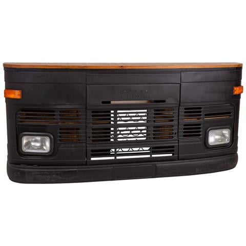 Barra Per Camion In Legno E Metallo Nero 240x40x100h - Foto 1