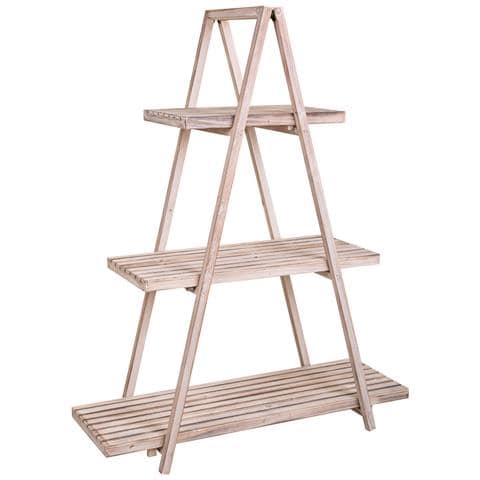 Scaffale Espositiva In Legno Bianco 98x38x127h - Foto 1