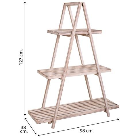 Scaffale Espositiva In Legno Bianco 98x38x127h - Foto 6