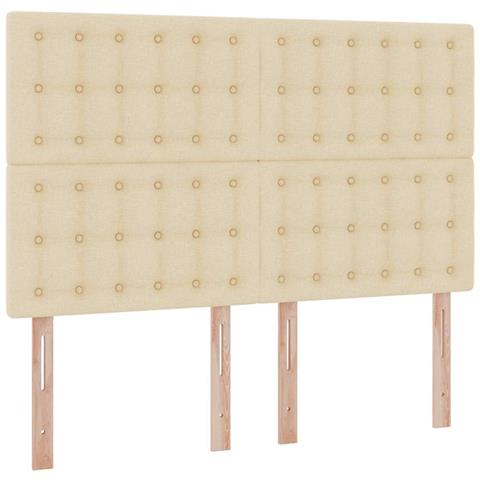 Letto con contenitore e materasso Crema 140 x 190 cm Poliestere - Foto 9