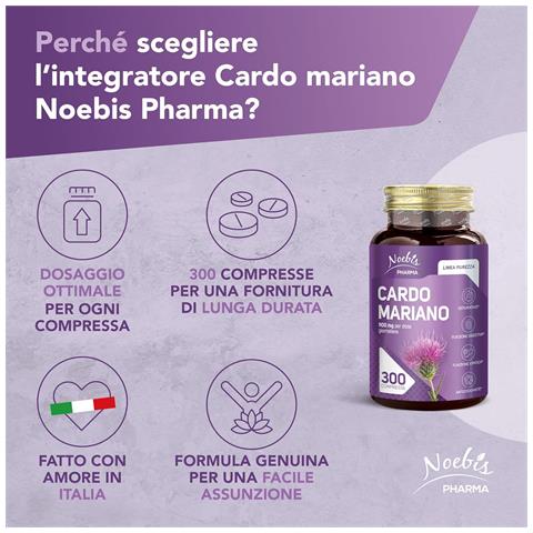 Cardo Mariano 300 Compresse - Estratto Secco Titolato al 2% in Silimarina (confezione doppia) - Foto 2
