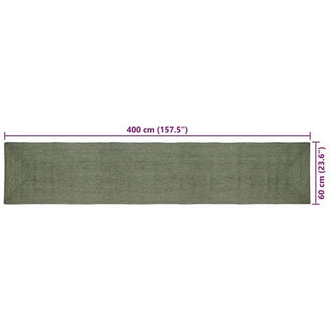 Tappeti per area Rettangolare Verde Oliva 60 x 400 cm Juta - Foto 7