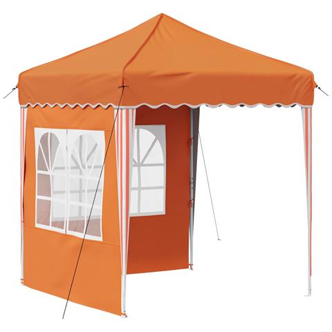 Tenda per feste a pop-up 195 x 195 x 245 cm Arancione - Foto 1