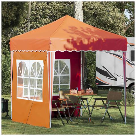 Tenda per feste a pop-up 195 x 195 x 245 cm Arancione - Foto 2