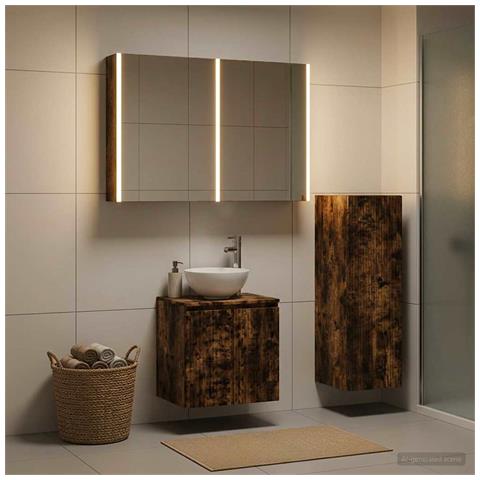 Set di mobili per il bagno 4 pcs Rovere Fumo - Foto 2