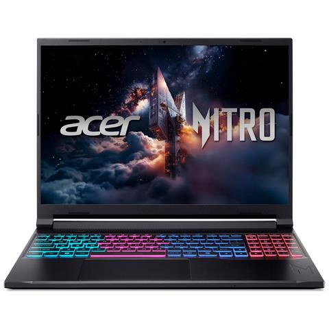 Nitro ANV16S-41-R2K2 AMD Ryzen AI 7 260 Computer portatile 40,6 cm (16") WQXGA 16 GB DDR5-SDRAM 1 TB SSD NVIDIA GeForce RTX 5060 Wi-Fi 6E (802.11ax) Windows 11 Home Tedesco Nero - Foto 1