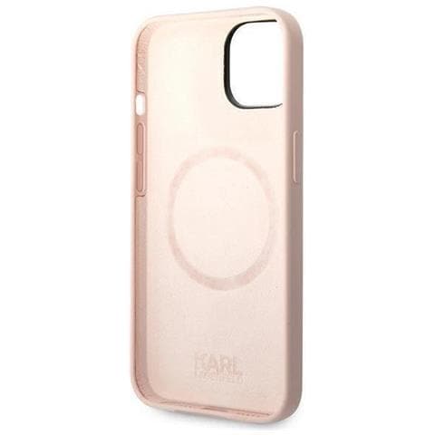 Karl Lagerfeld Klhmp14mslkhlp Iphone 14 Plus 6,7 Custodia In Silicone Rosa Chiaro Karl's Head Magsafe - Foto 1