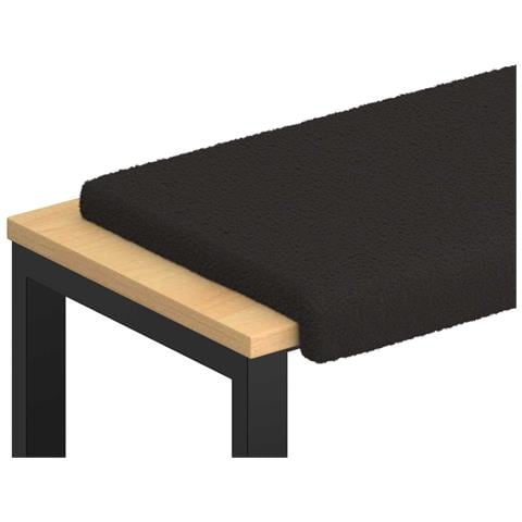 Cuscino per panchina Tessuto Sherpa Nero Profondità 35 cm - Foto 1