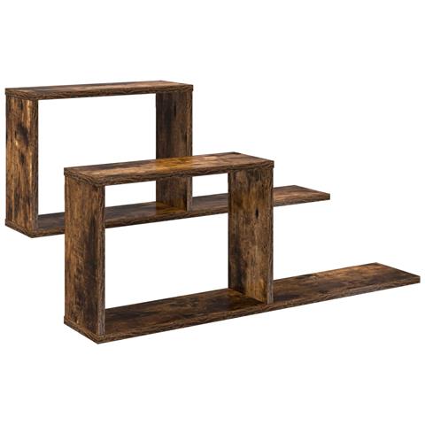 Scaffali flottanti 2 pz Rovere Fumo 80 x 15 x 30 cm - Foto 1