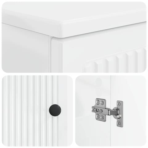 Set di armadietti da bagno in 3 pezzi EDE Bianco Lucido - Foto 2