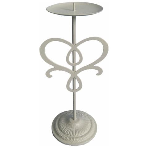 Porta Candela Stile Provenzale In Ferro Verniciato - Foto 4