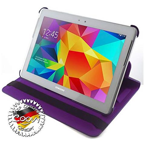 Custodia Per Samsung Galaxy Tab 10.1 N Gt-p7500 Gt-p7501 Gt-p7510 Gt-p7511, Tab 2 10.1 P5100 P5110 Smart 360° Gradi Di Rotazione Cover Supporto Protezione Case | Colore Viola - Foto 2