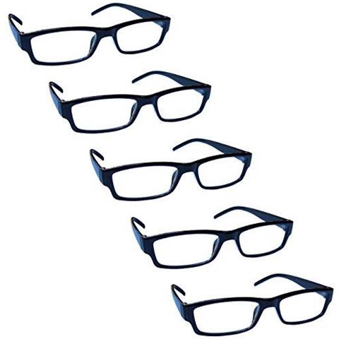 La Mens Womens Rrrrr32-1 Occhiali Da Lettura Azienda Nero Valore 5 Pack Leggero 100 - Foto 1
