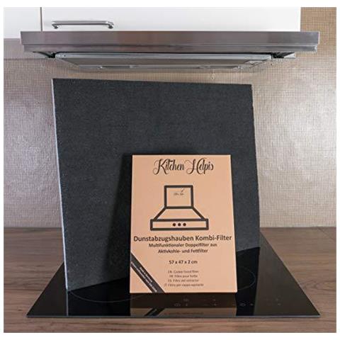 Cucina Helpis Cappa Aspirante Doppio Filtro - Carboni E Grease Filter In Una 57x47 Cm Cappa Filtro Filtri Per Aria Personalizzabili Da Taglio Universale Per Tutte Le Cappe Da Cucina Standard - Foto 4