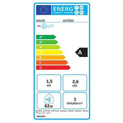 Ad 7924 Climatizzatore Portatile 5000 Btu /h, Deumidificatore, Telecomando, Timer, 20 M2 575w Bianco - Foto 2