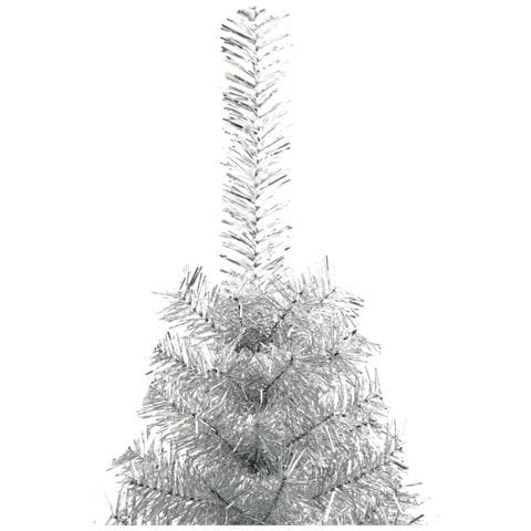 Albero di Natale a Metà con Supporto Argento 210 cm PET - Foto 2