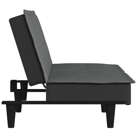 Divano Letto Grigio Scuro In Tessuto - Foto 2