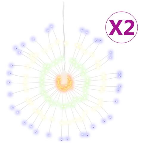 Illuminazioni Di Natale Galassia 140 Led 2pz Multicolore 17 Cm - Foto 1