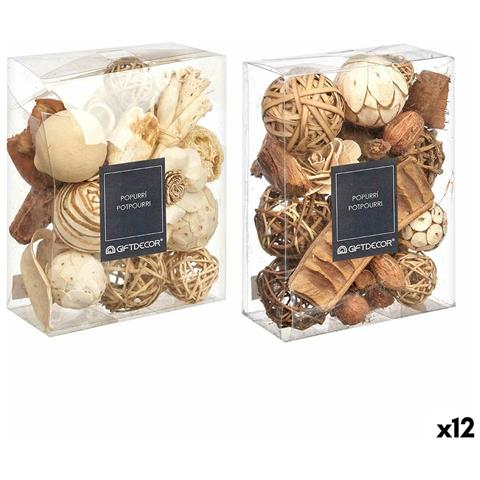 Potpourri Decorativo Bianco Marrone 16 X 21 X 7 Cm (12 Unità) - Foto 1