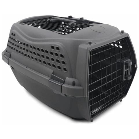 Trasportino Eco Giro S Gatto Grigio Scuro Plastica - Foto 1