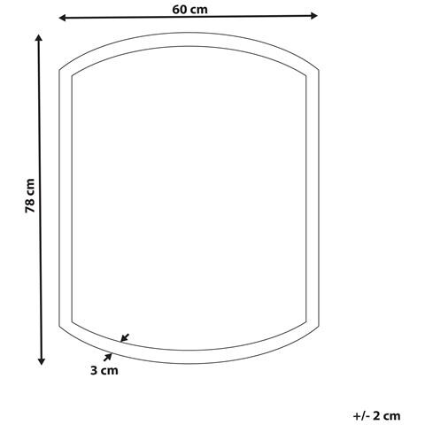 Specchio Da Bagno Con Luce Led Beziers 60 Cm 78 Cm Argento - Foto 12