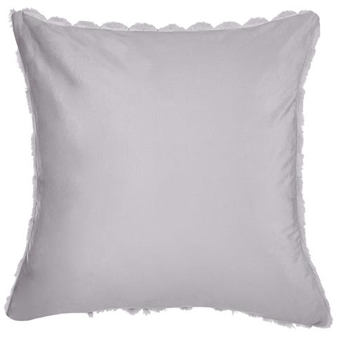 Set Di 2 Cuscini Purslane Finta Pelliccia 43 X 43 Cm Grigio Chiaro Trama Geometrica - Foto 2