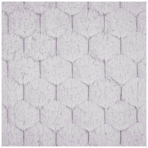 Set Di 2 Cuscini Purslane Finta Pelliccia 43 X 43 Cm Grigio Chiaro Trama Geometrica - Foto 14