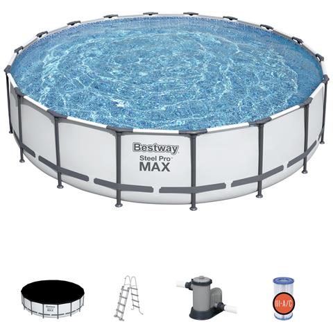 Piscina Fuoriterra Tonda 549x122h Steel Pro Max 56462 Completa Accessori - Foto 1