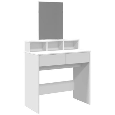 Toeletta Con Specchio Bianco 80x41x144,5 Cm - Foto 2