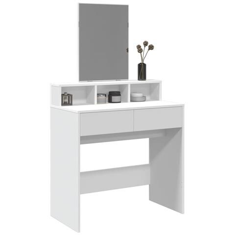 Toeletta Con Specchio Bianco 80x41x144,5 Cm - Foto 1