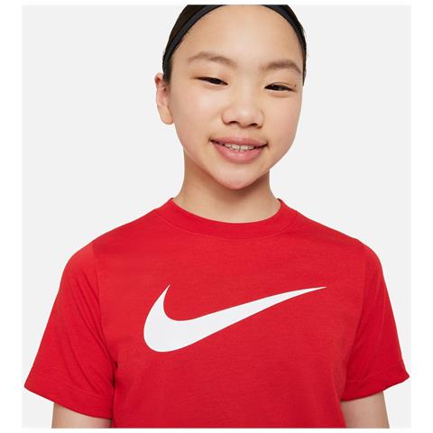 T-Shirt Youth Swoosh Cw6941-657 Bambino Taglia M Colore Rosso - Foto 4
