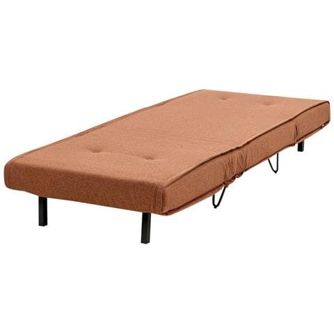 Divano Letto Singolo Vestfold Tessuto Arancione - Foto 4