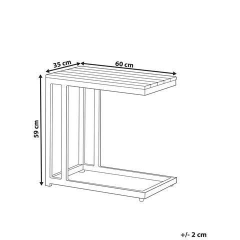 Tavolino Da Giardino Messina 60 Cm 35 Cm Bianco - Foto 8