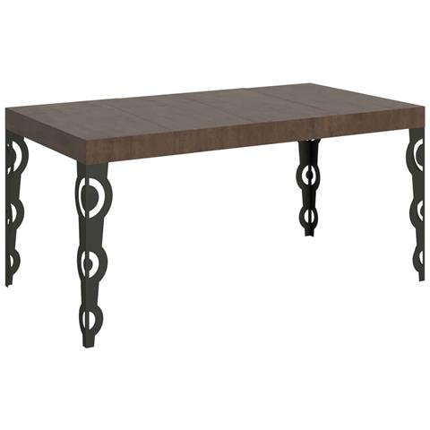 Tavolo Allungabile 90x130/234 Cm Karamay Premium Noce Telaio Antracite - Foto 1