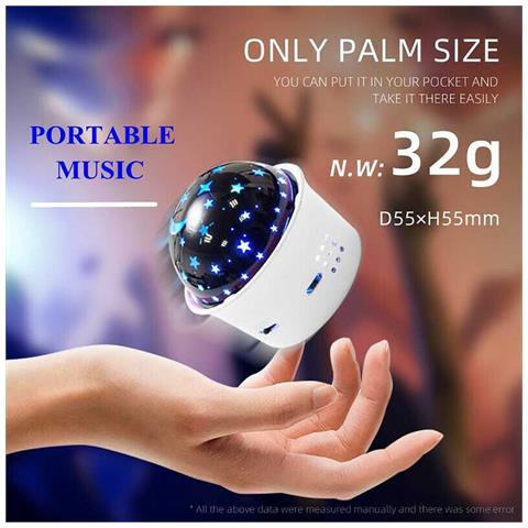 Mini Proiettore Led Stelle Voce Suono Controllo Dj Rgb Ricaricabile Portatile - Foto 2